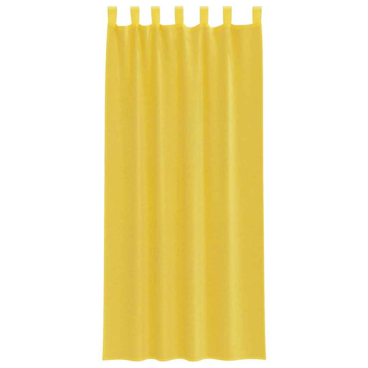 VIDAXL Rideaux en voile avec passe-tringles 2 pcs jaune