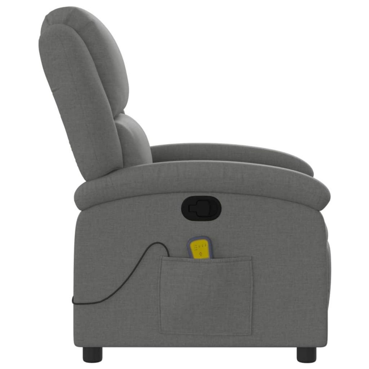 VIDAXL Fauteuil de massage inclinable Gris fonce Tissu