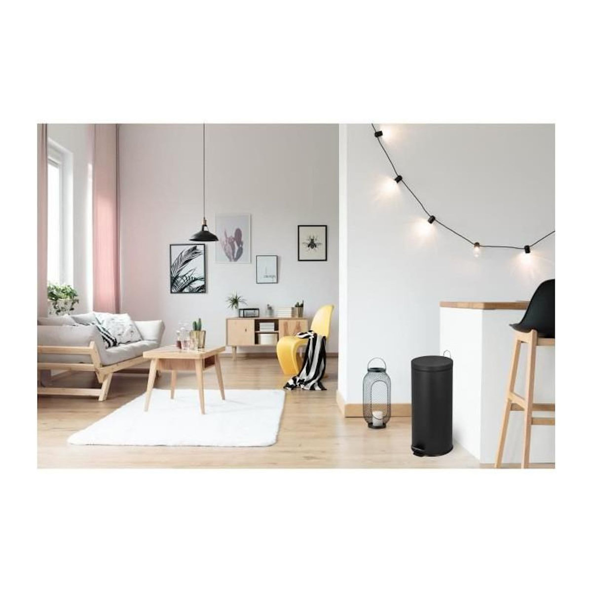Kitchen move Poubelle à pédale 30l noir - 905567eblackss