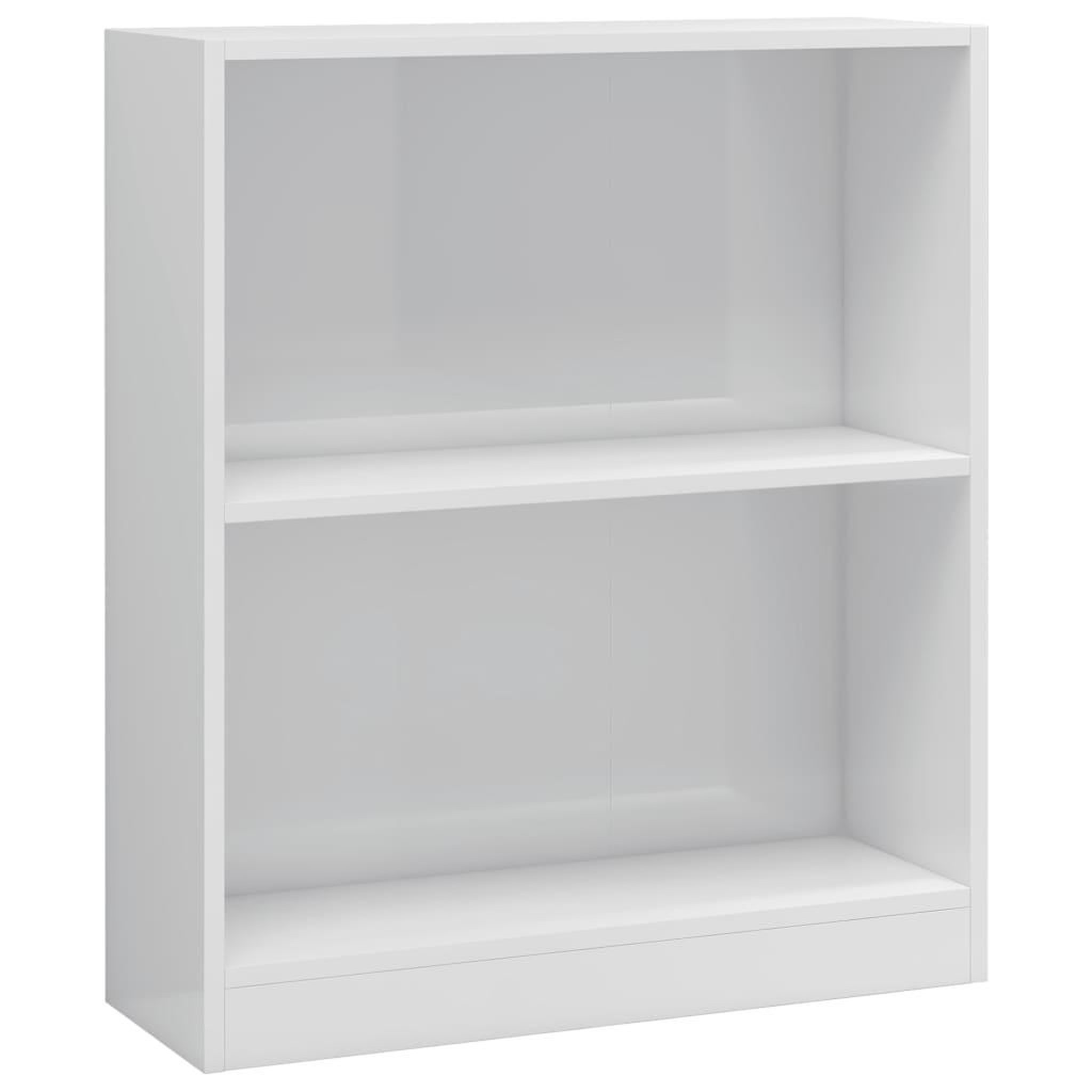 Voir la diapositive 2 : VIDAXL Bibliotheque Blanc brillant 60x24x76 cm Bois d'ingenierie