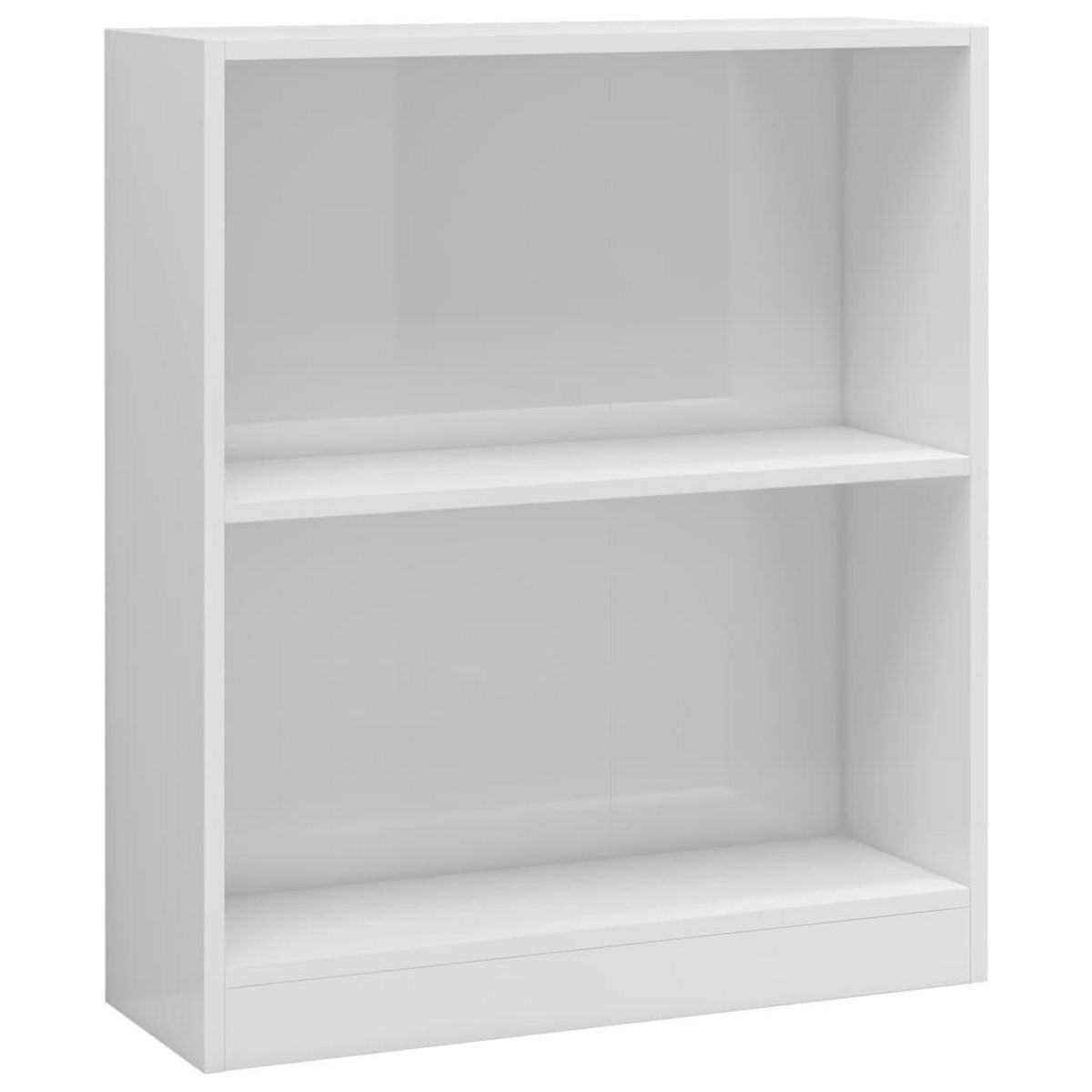 VIDAXL Bibliotheque Blanc brillant 60x24x76 cm Bois d'ingenierie