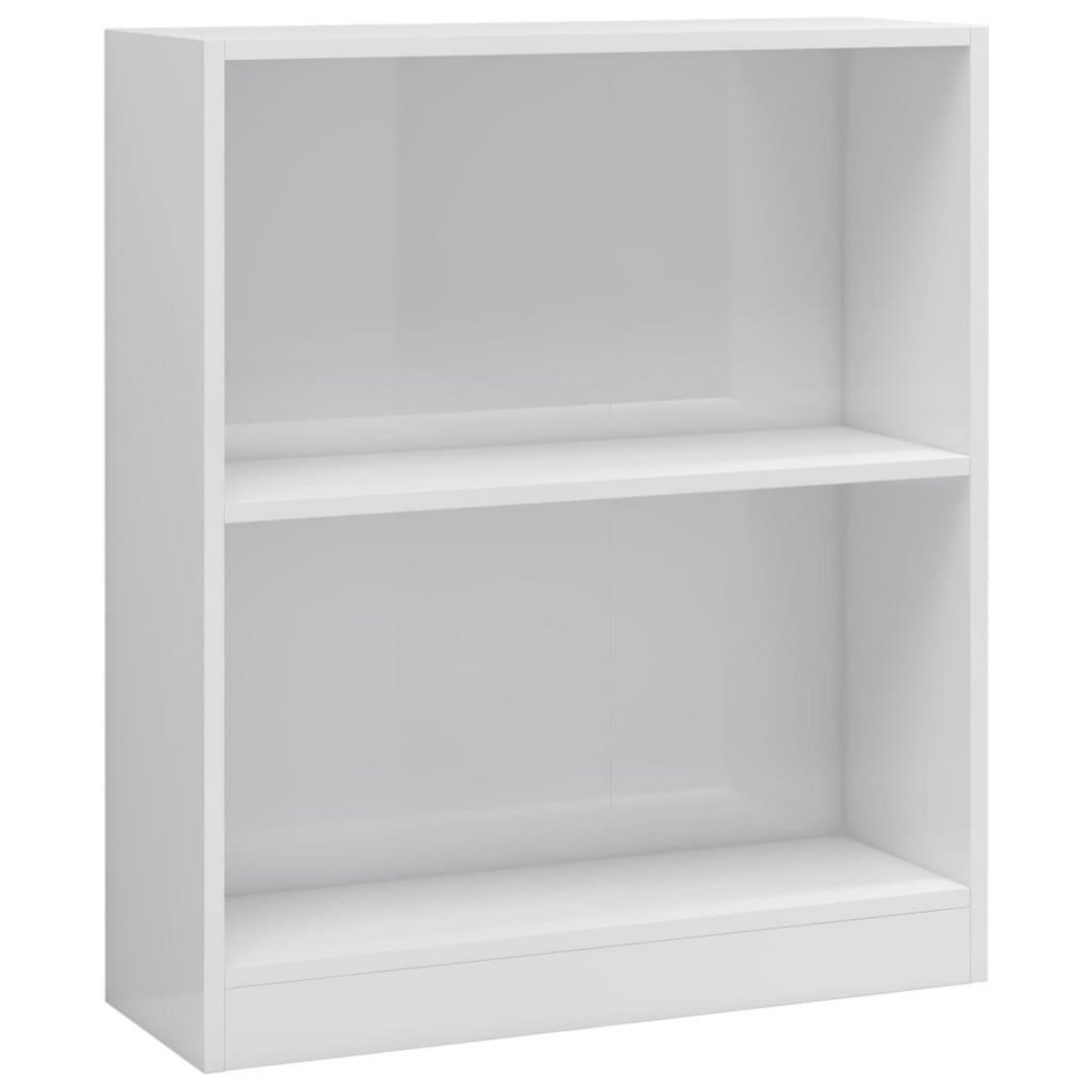VIDAXL Bibliotheque Blanc brillant 60x24x76 cm Bois d'ingenierie