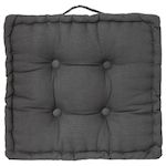 ATMOSPHERA Coussin de sol - 40 x 40 cm. Coloris disponibles : Gris