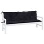 Voir la diapositive 3 : VIDAXL Coussins de banc de jardin lot de 2 motif a carreaux noir