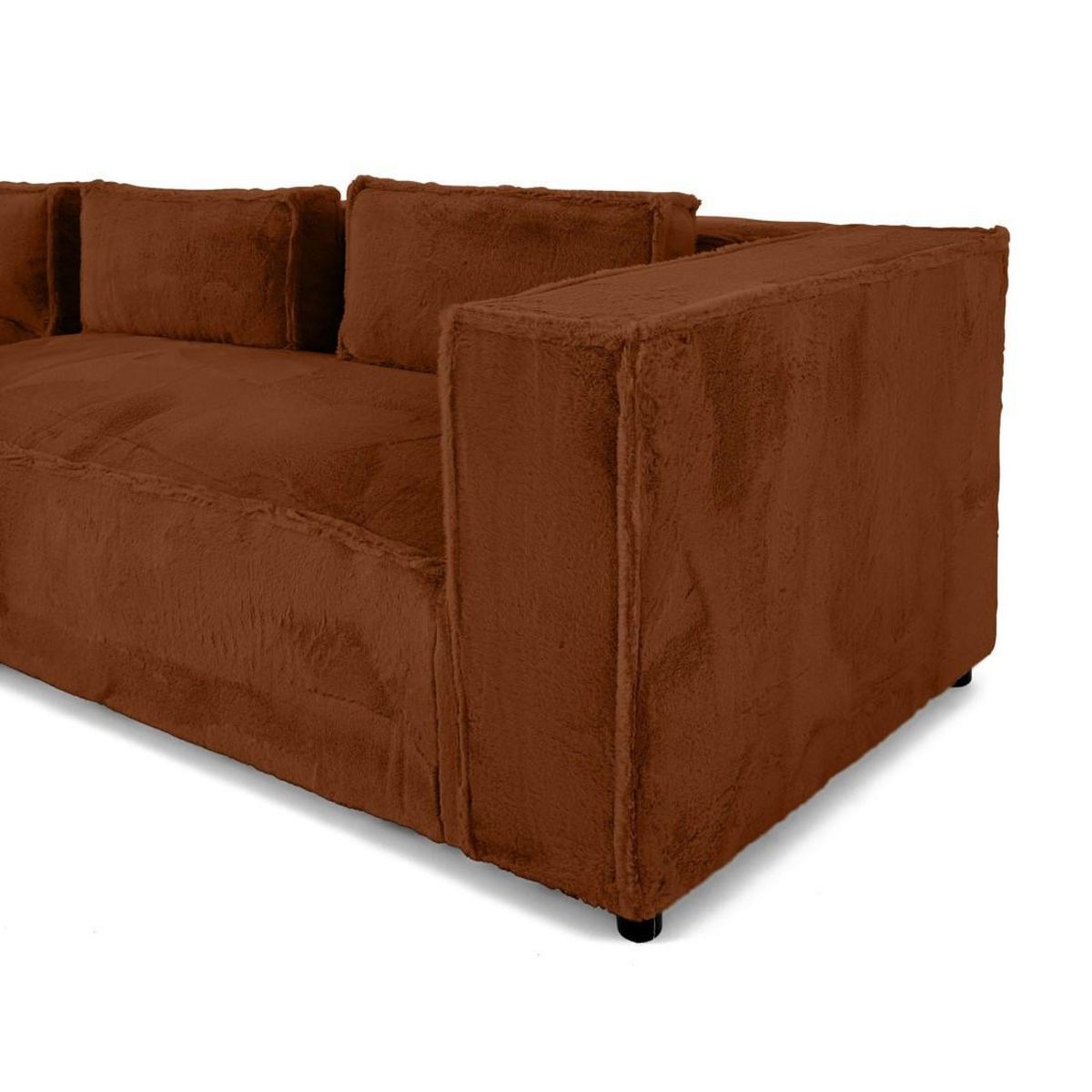 LISA DESIGN Stella - canapé d'angle gauche - 4 places - en fausse fourrure