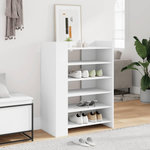 VIDAXL Armoire a chaussures blanc 74,5x37,5x100 cm bois d'ingenierie