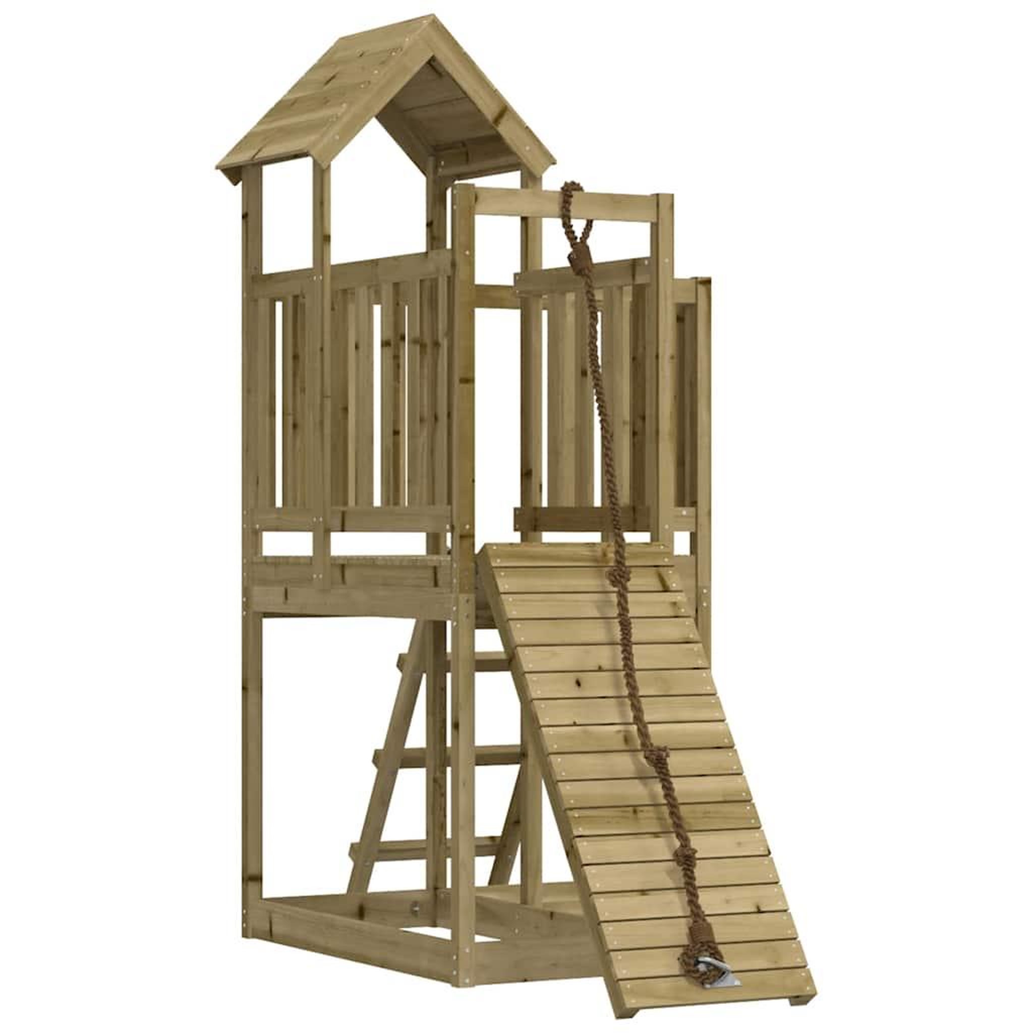 VIDAXL Maisonnette de jeu avec mur d'escalade bois de pin impregne