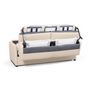 Voir la diapositive 3 : Canapé convertible 140 cm  système couchage express 3 places en tissu Gris clair ALICE 