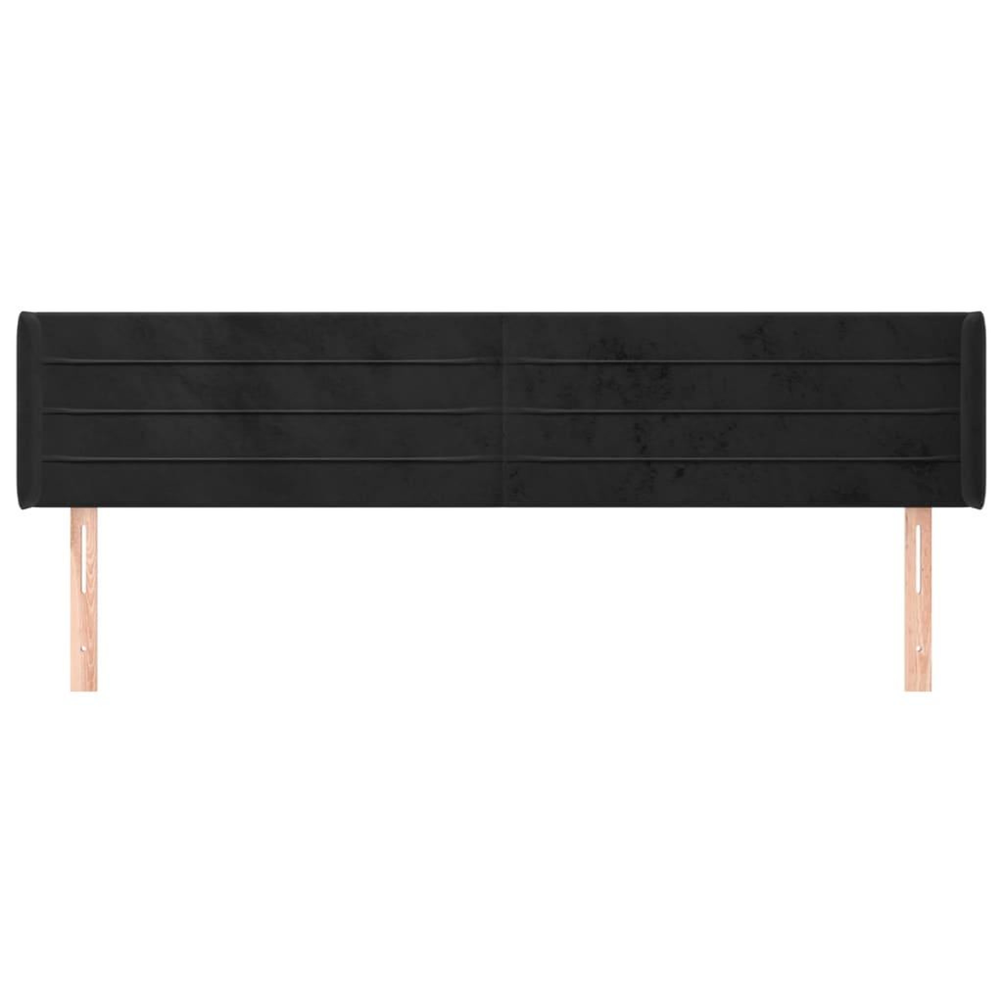 Voir la diapositive 3 : VIDAXL Tete de lit avec oreilles Noir 163x16x78/88 cm Velours