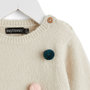 Voir la diapositive 2 : INEXTENSO Robe pull en maille avec pompons bébé fille