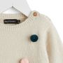Voir la diapositive 2 : INEXTENSO Robe pull en maille avec pompons bébé fille