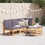 Voir la diapositive 1 : VIDAXL Salon de jardin avec coussins 5 pcs Bois d'acacia solide