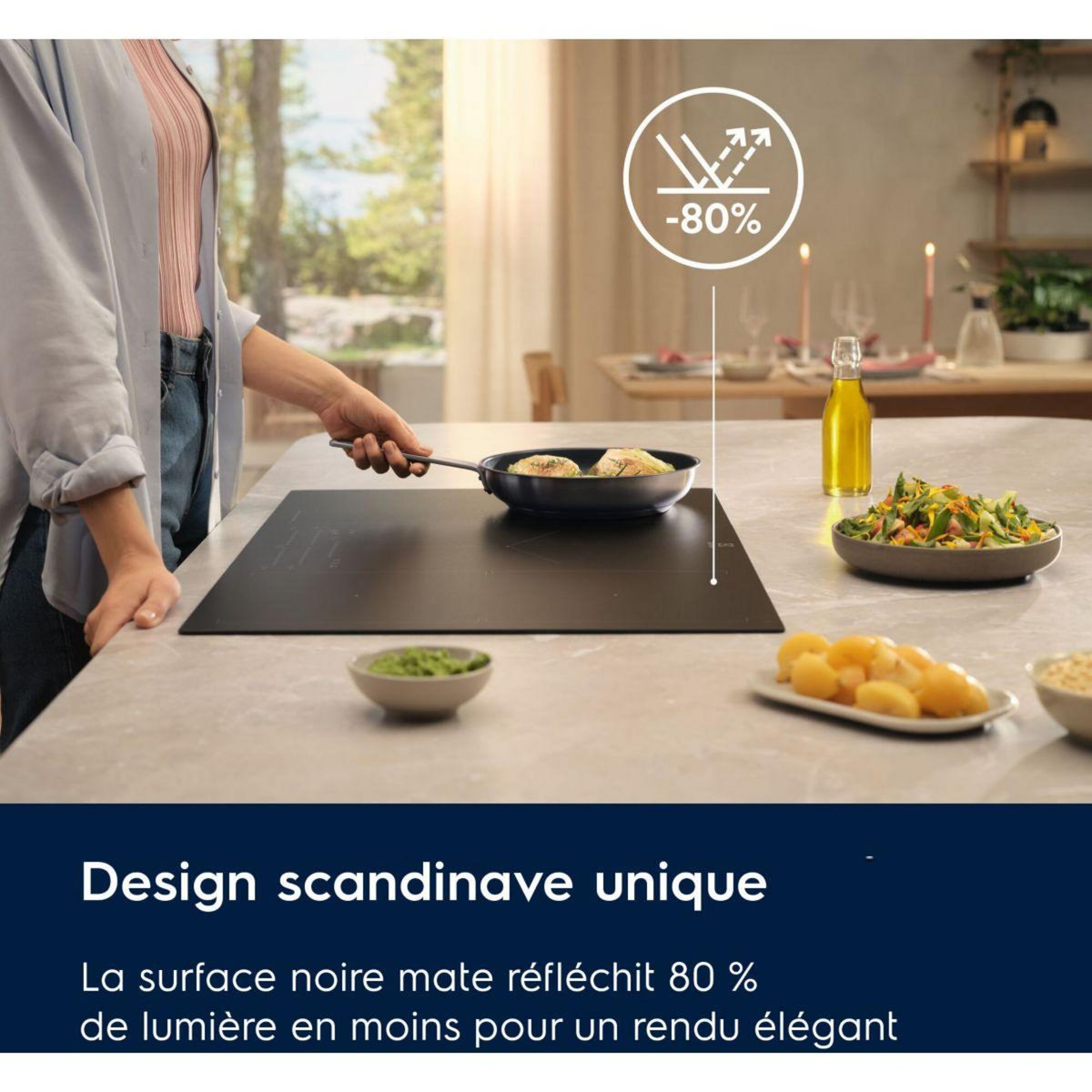 ELECTROLUX Plaque induction EIS87553IZ SaphirMatt 80cm