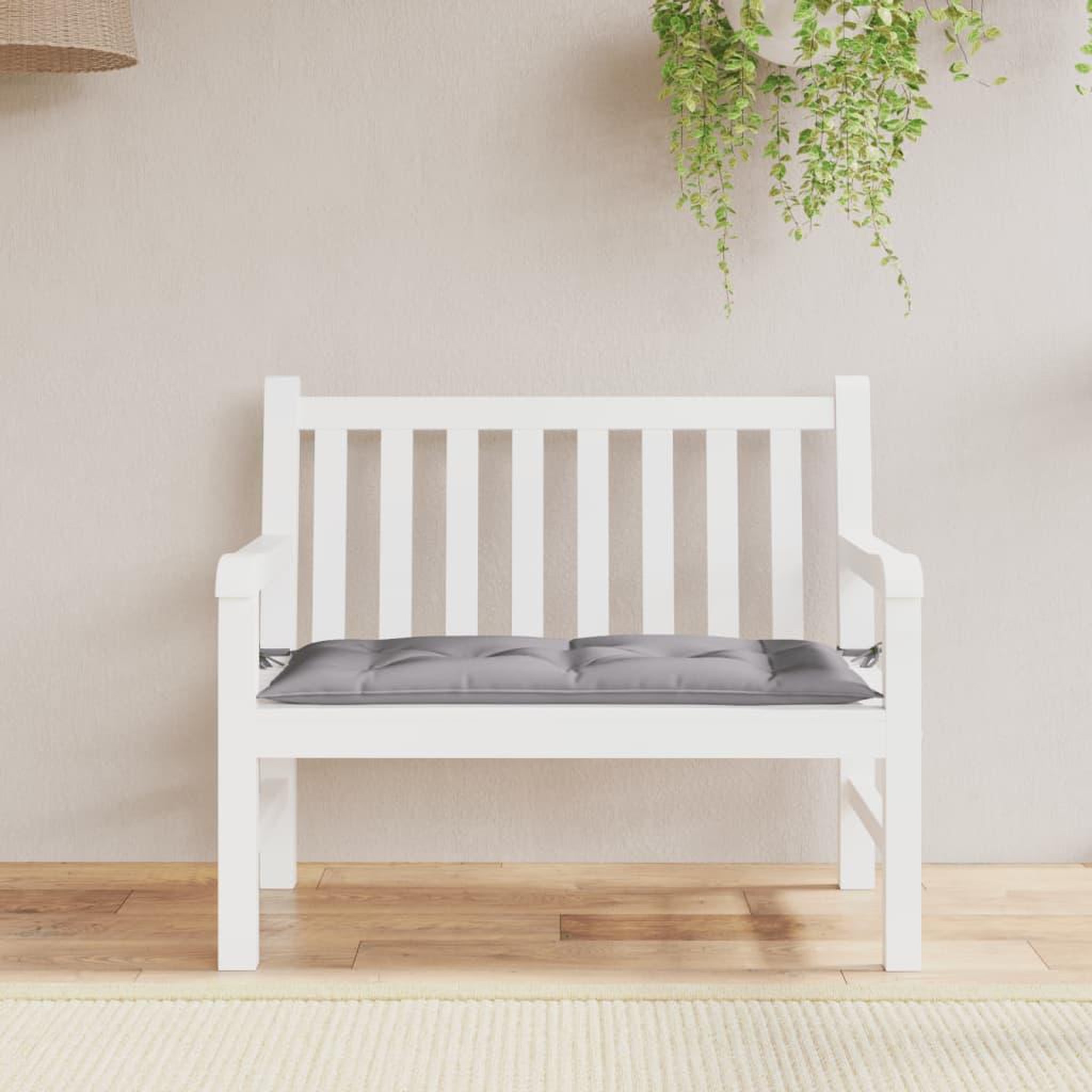 Voir la diapositive 1 : VIDAXL Coussin de banc de jardin gris 100x50x7 cm tissu oxford