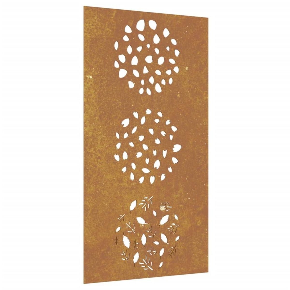 VIDAXL Decoration murale jardin 105x55 cm acier corten design feuille