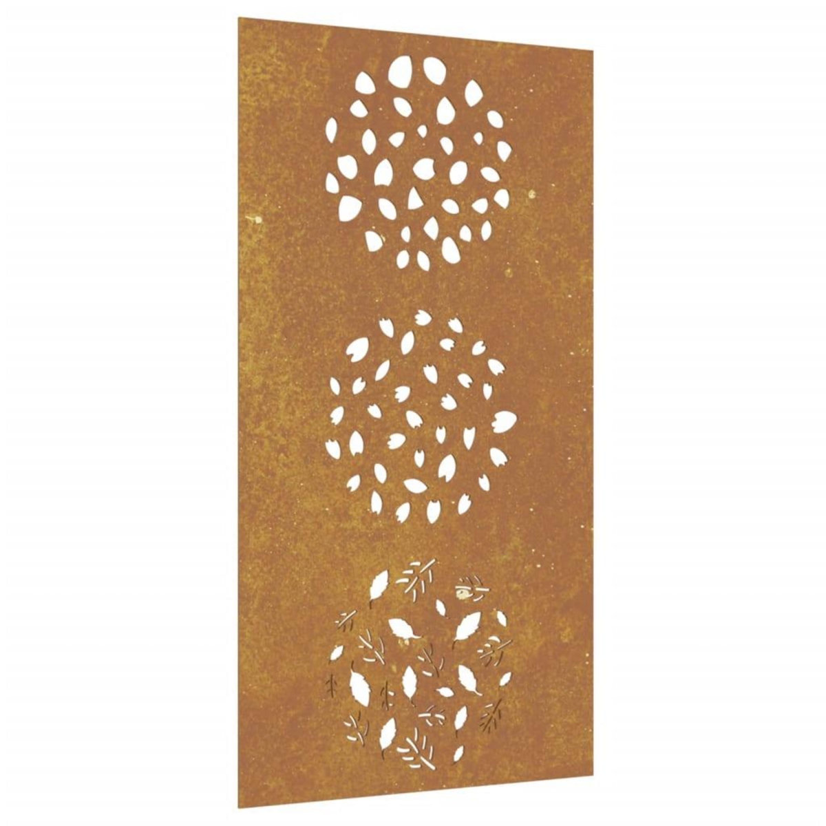VIDAXL Decoration murale jardin 105x55 cm acier corten design feuille