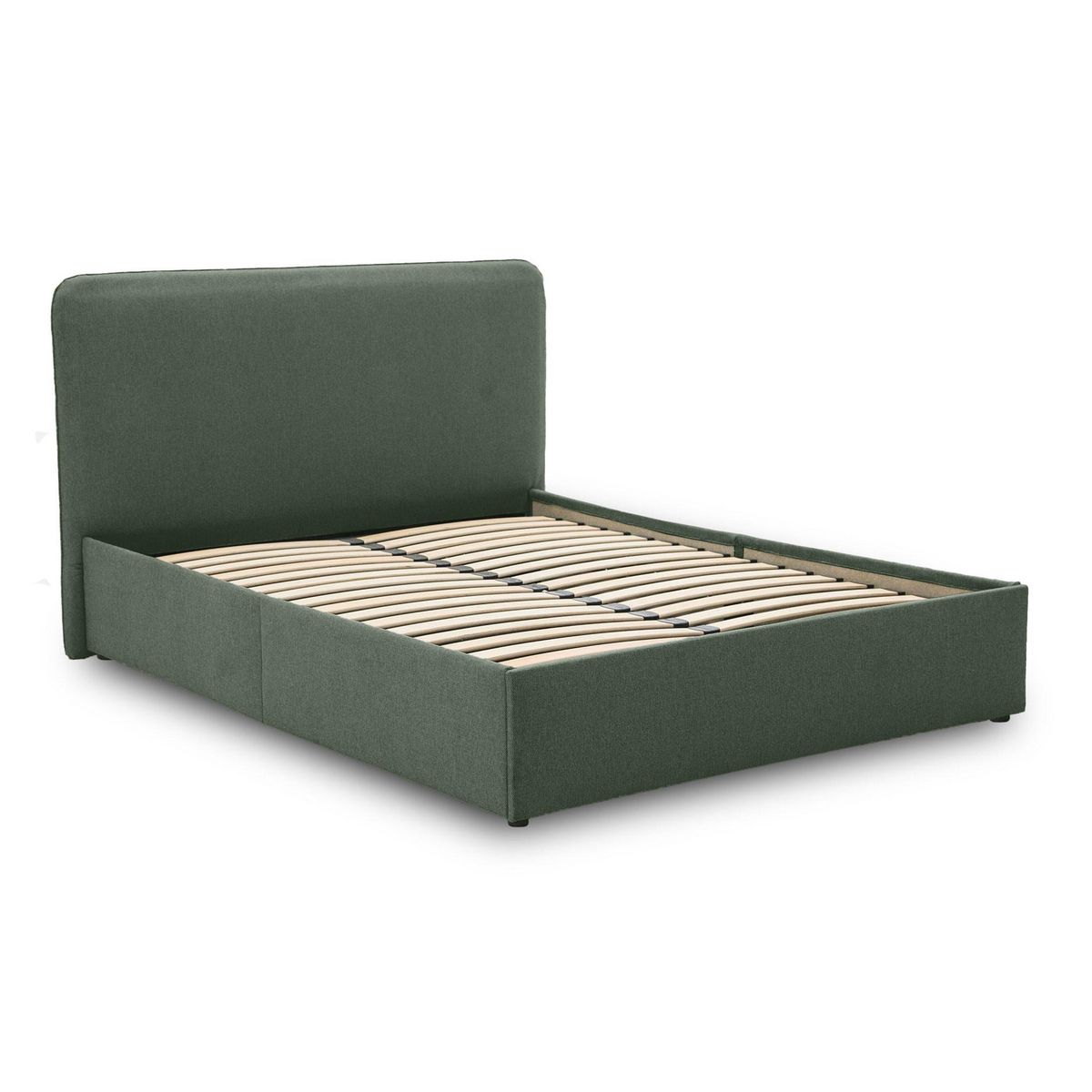 BEST MOBILIER Goyave - lit coffre - 160x200 - en tissu - sommier inclus