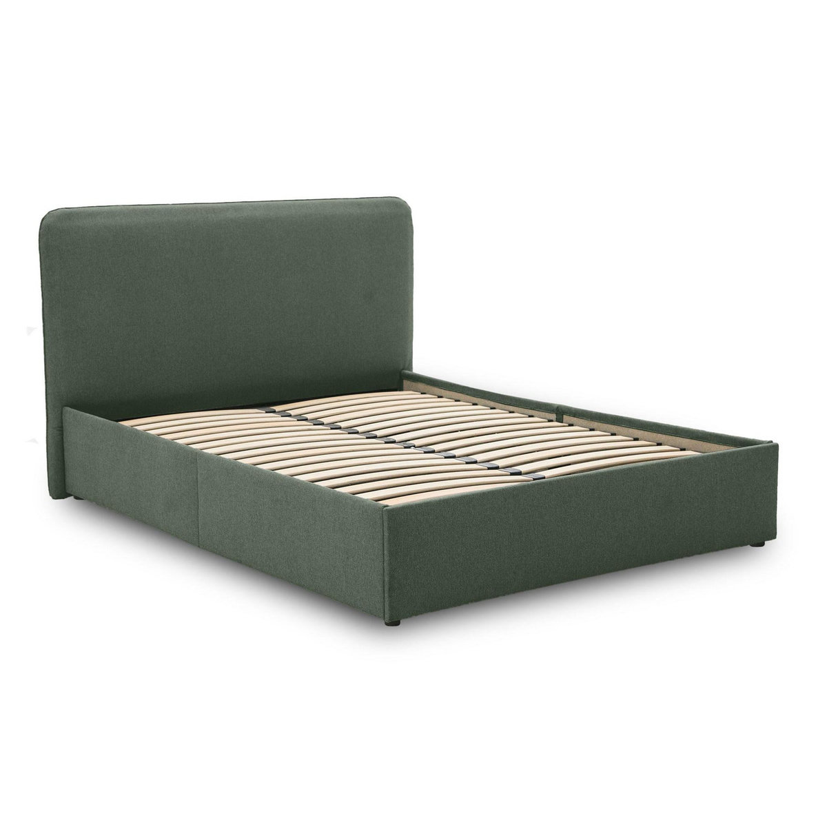 BEST MOBILIER Goyave - lit coffre - 160x200 - en tissu - sommier inclus