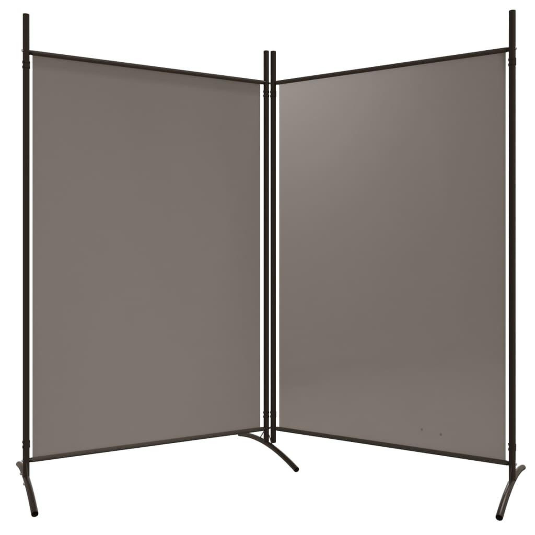 Voir la diapositive 5 : VIDAXL Cloison de separation 2 panneaux Anthracite 175x180 cm Tissu