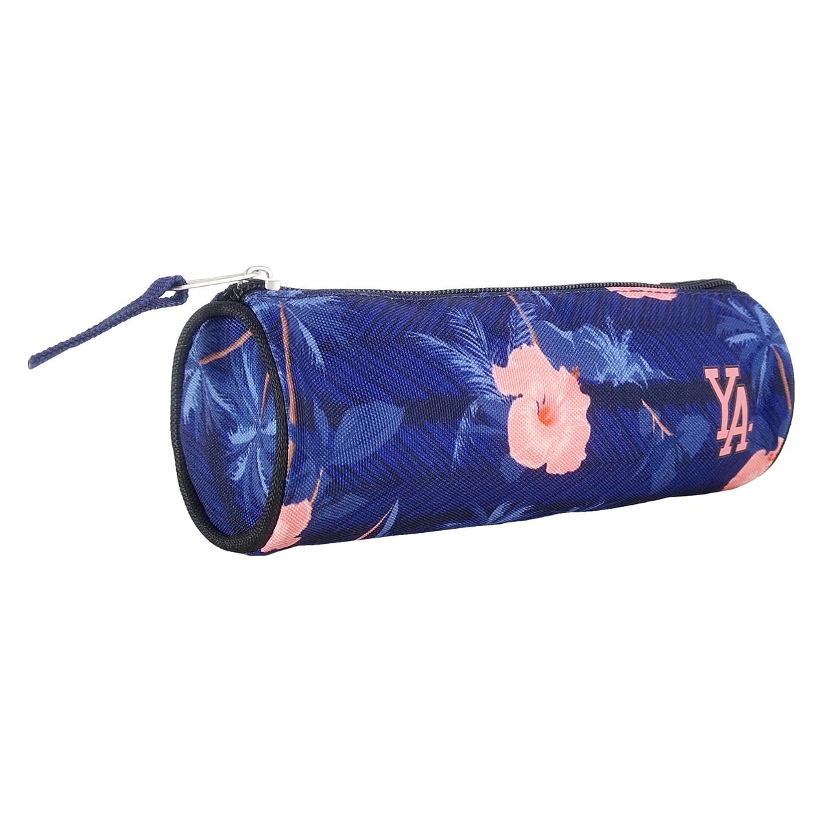 YOUNG'S ATTITUDE Trousse scolaire ronde polyester bleue imprimé floral