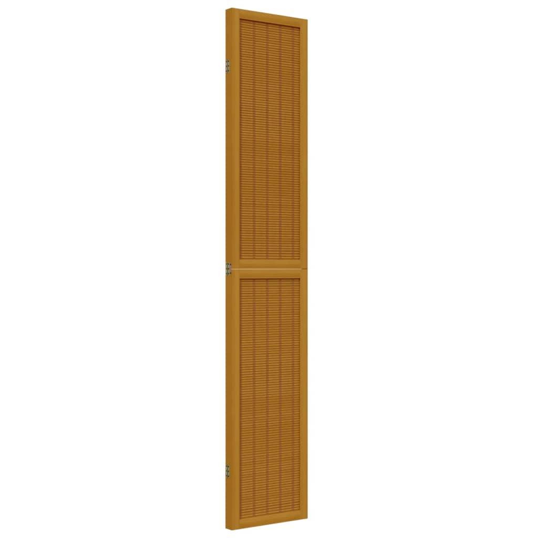 Voir la diapositive 5 : VIDAXL Cloison de separation 3 panneaux marron bois paulownia massif