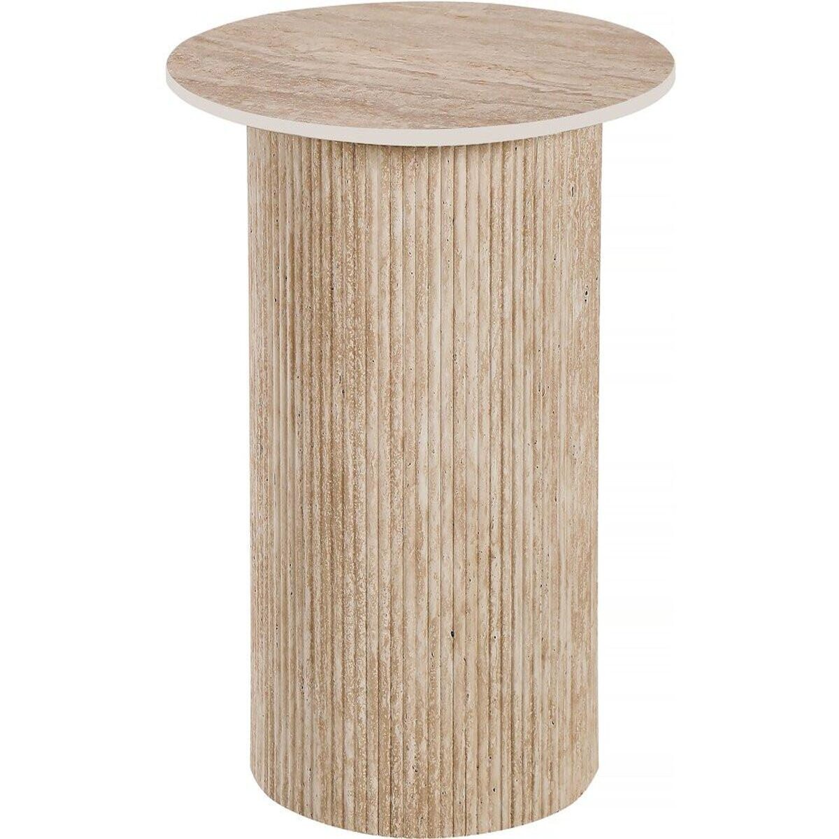 Habitat et Jardin table d'appoint, bout de canapé, table de chevet en céramique  Eclat  - 50 x 50 cm - Marron