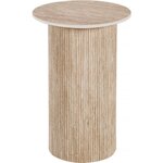 Habitat et Jardin table d'appoint, bout de canapé, table de chevet en céramique  Eclat  - 50 x 50 cm - Marron