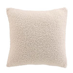 Paris Prix Housse de Coussin en Tissu Bouclette  Woolen  40x40cm Naturel