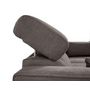 Voir la diapositive 6 : BEST MOBILIER Alicante - canapé d'angle réversible convertible avec têtières - coffre - 4 places - en tissu texturé