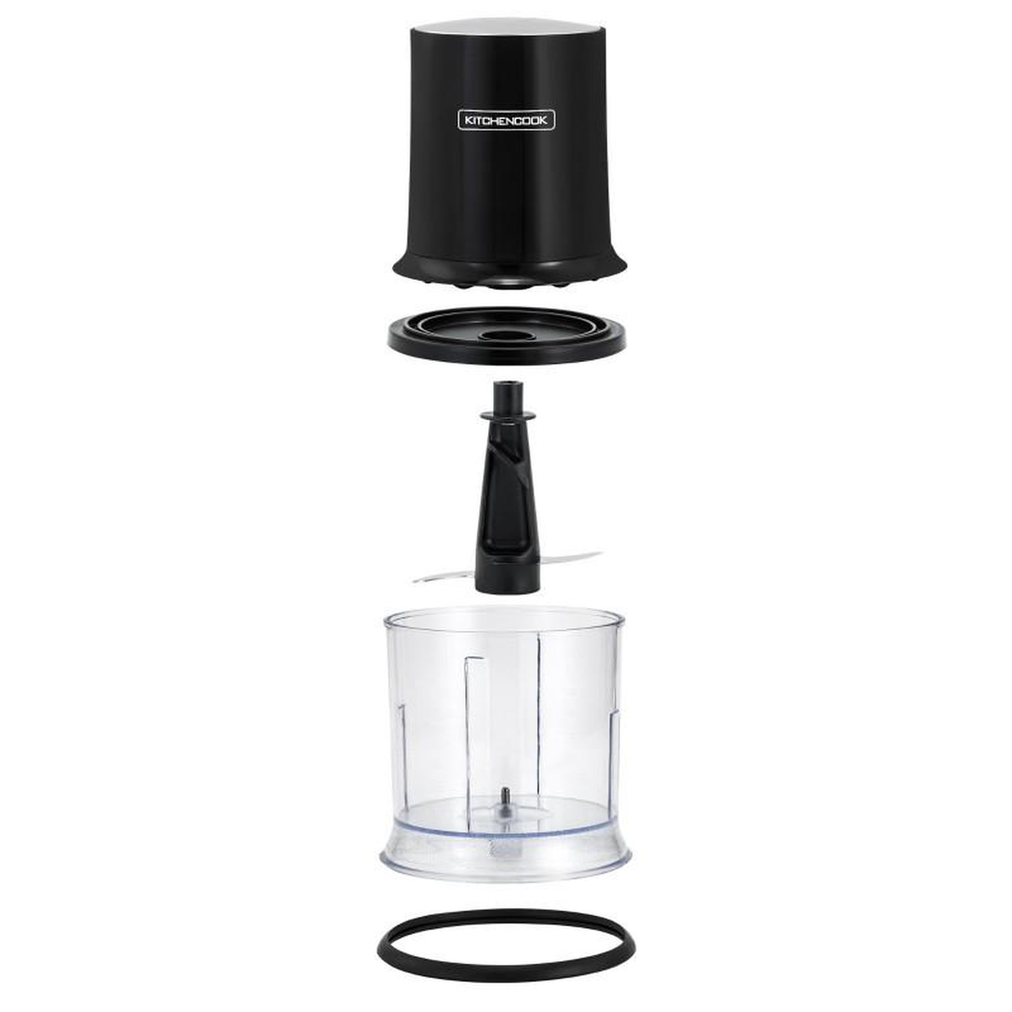 Voir la diapositive 2 : KITCHENCOOK Mini hachoir électrique avec lames en acier inoxydable mixpod400 black de kitchencook