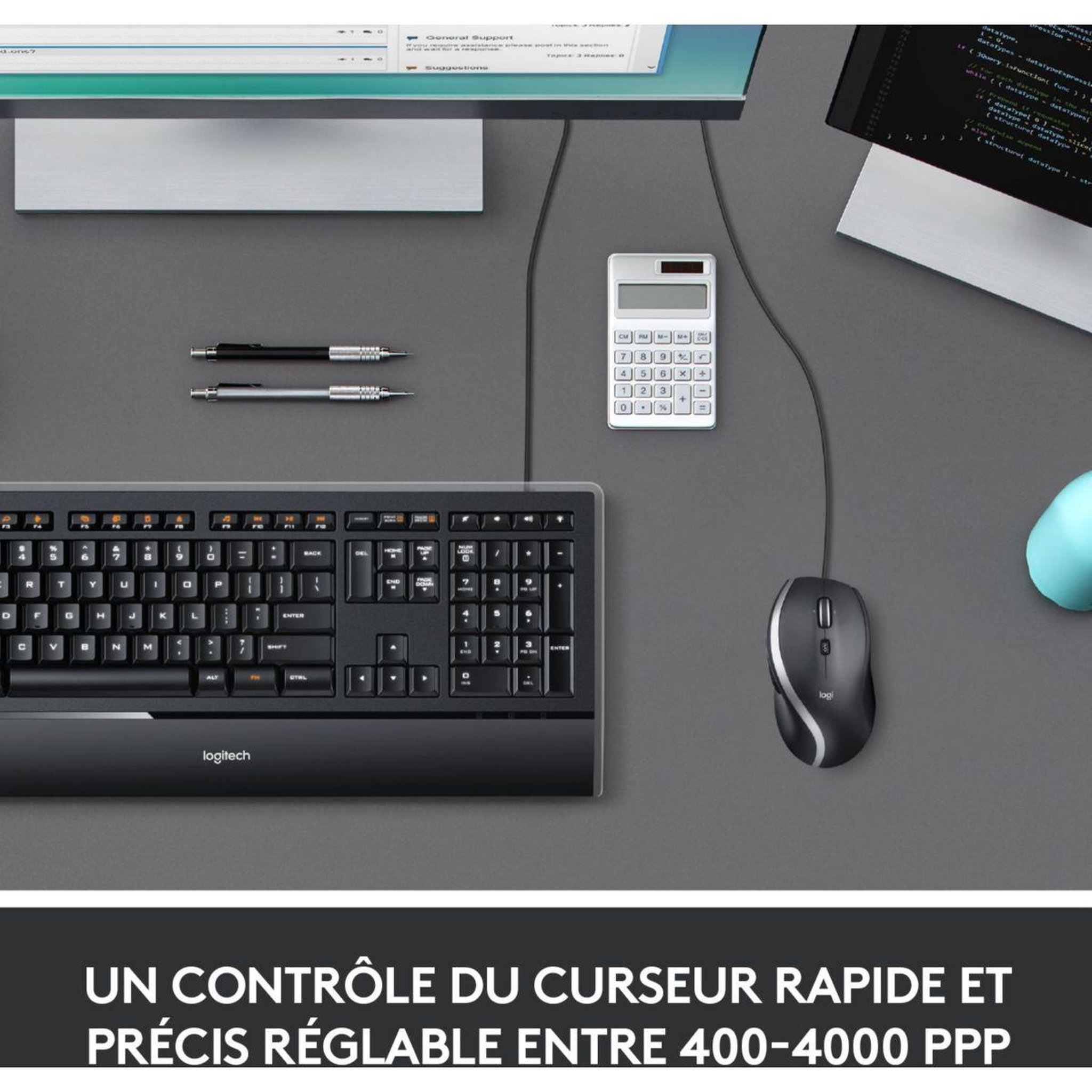 Voir la diapositive 5 : Logitech Souris filaire m500s advanced corded mouse
