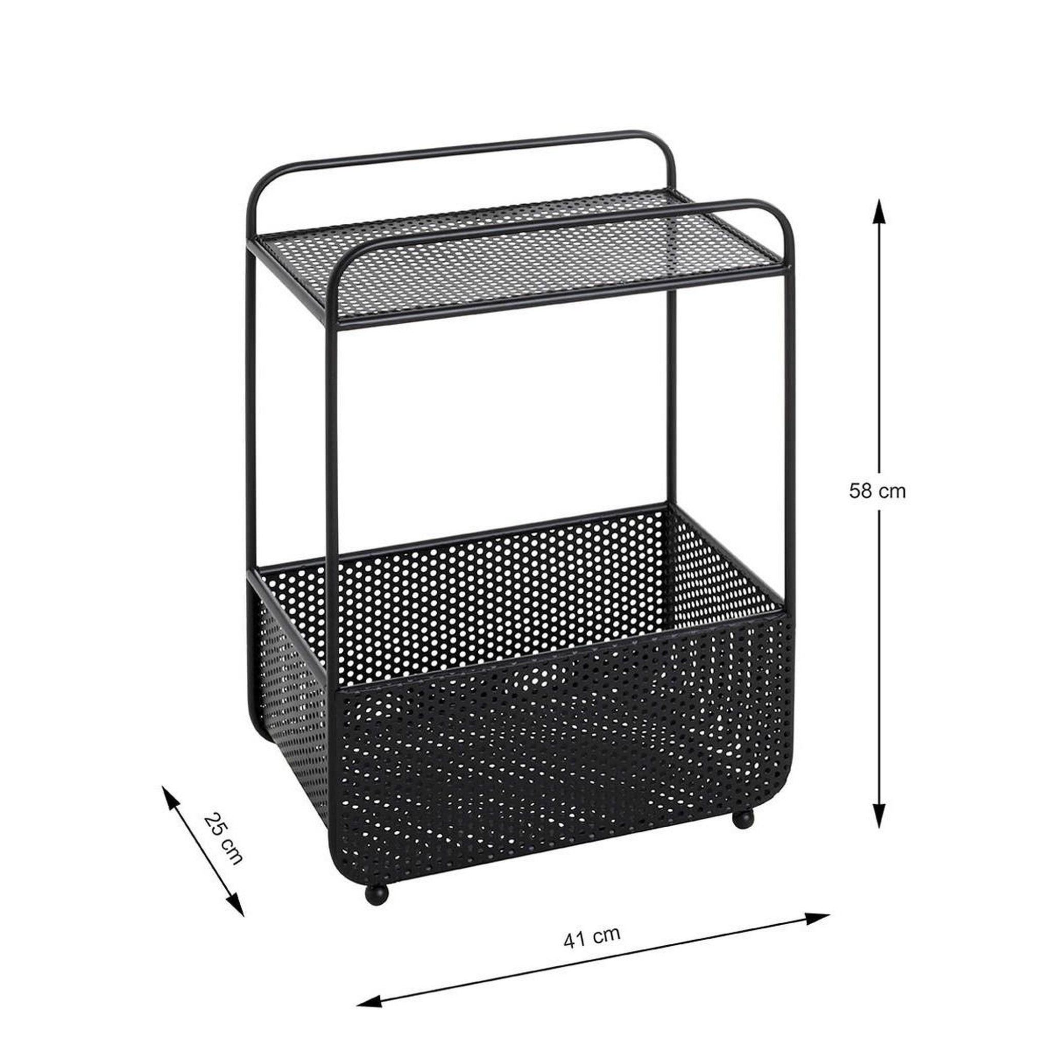 Voir la diapositive 4 : Paris Prix Table d'appoint porte-revues  lacano  58cm noir