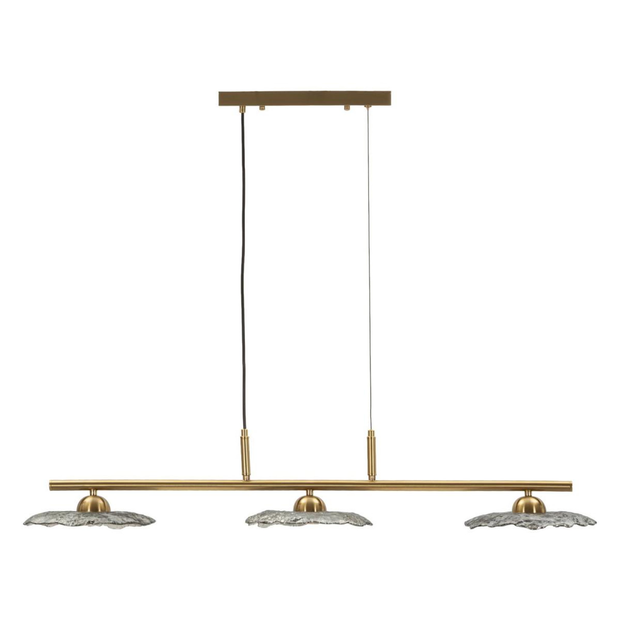 Paris Prix Suspension 3 lumières  emily  100cm or & gris