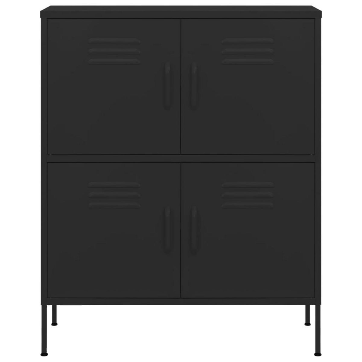 VIDAXL Armoire de rangement Noir 80x35x101,5 cm Acier