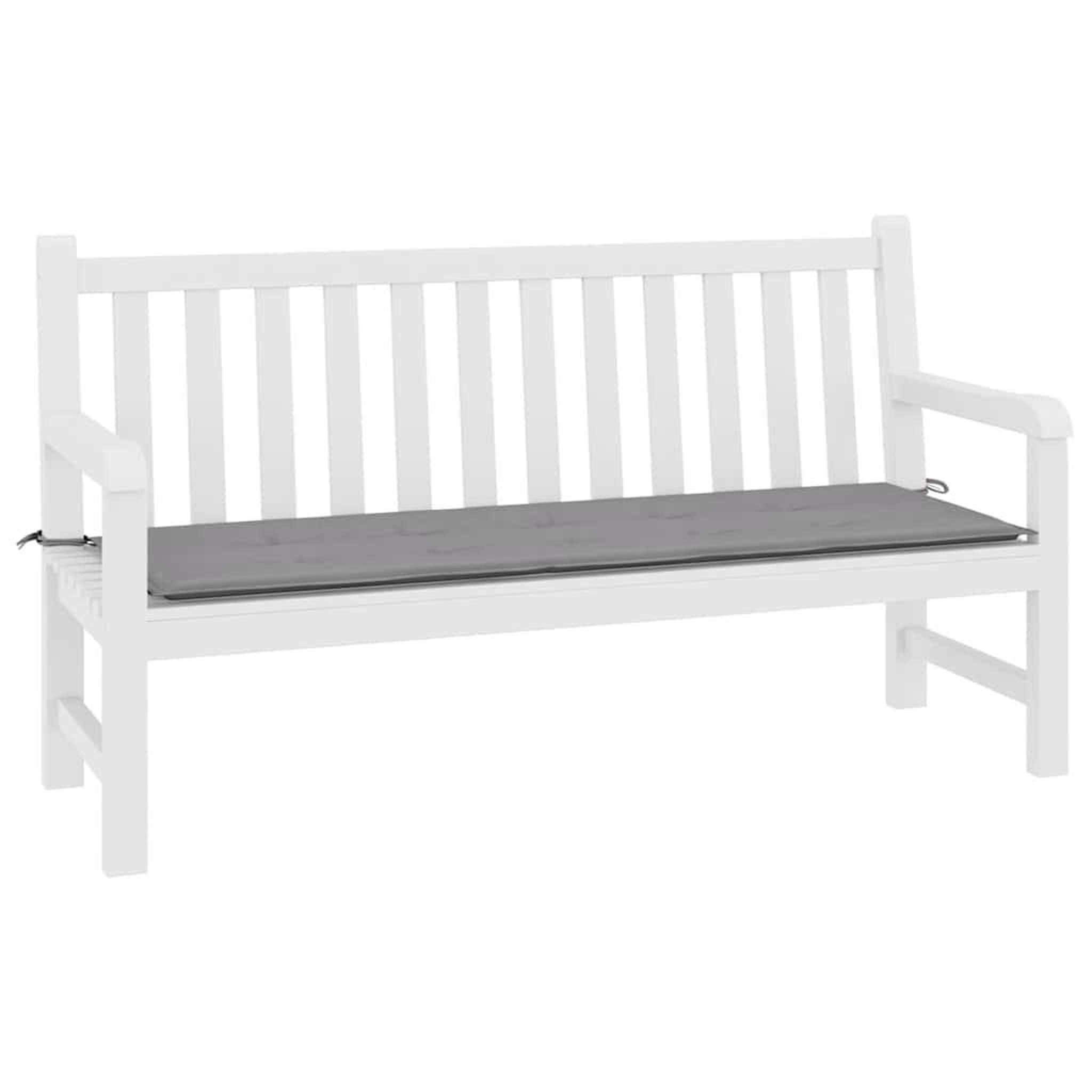 Voir la diapositive 3 : VIDAXL Coussin de banc de jardin gris 200x50x3 cm tissu oxford