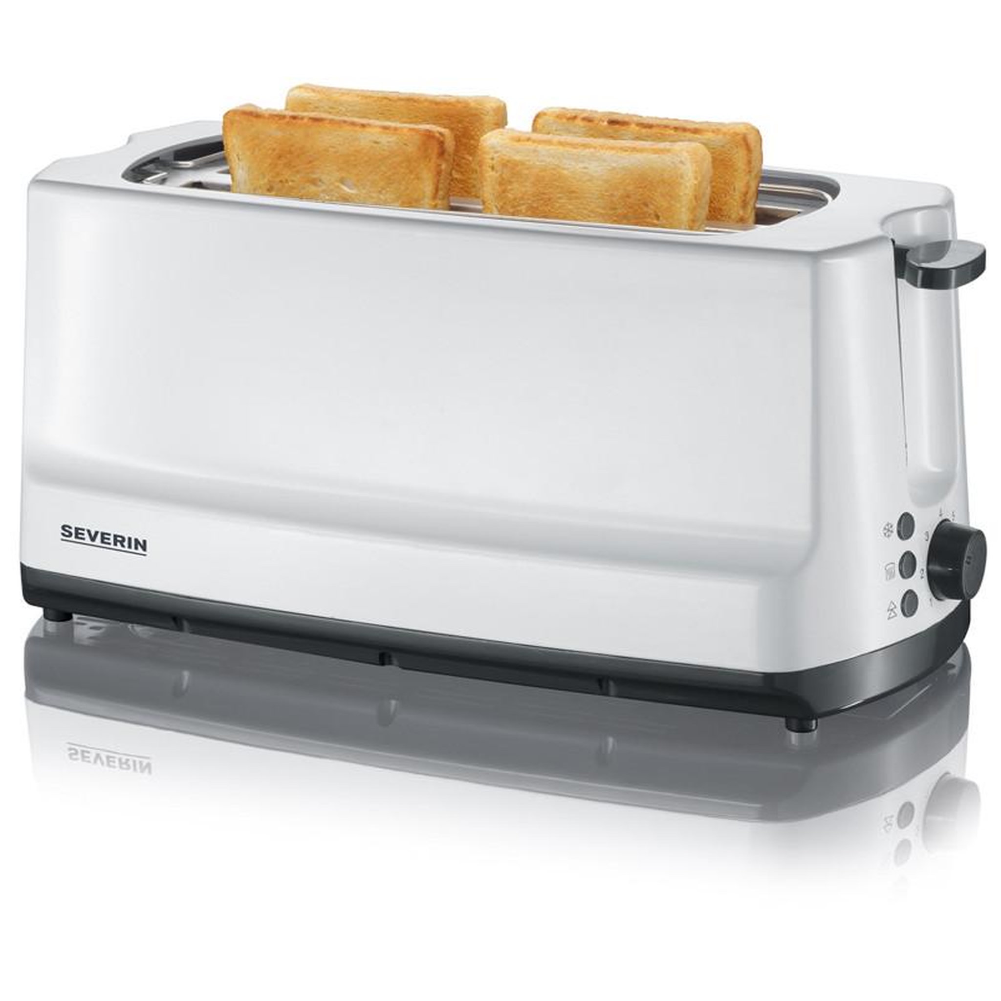 SEVERIN Grille-pains 2 fentes 1400w gris/blanc - at 2234