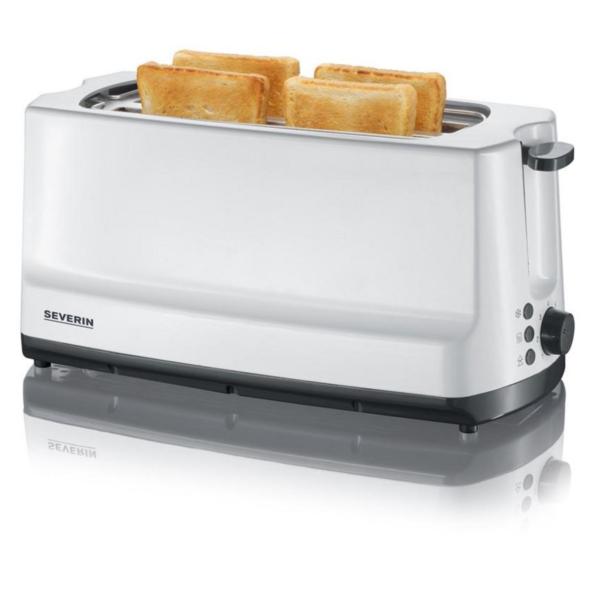 SEVERIN Grille-pains 2 fentes 1400w gris/blanc - at 2234