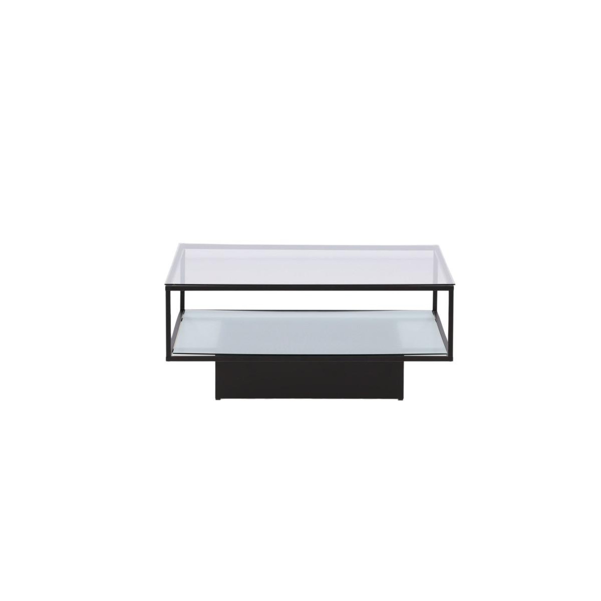 Voir la diapositive 2 : Paris Prix Table basse design en verre  maglehem  90cm noir