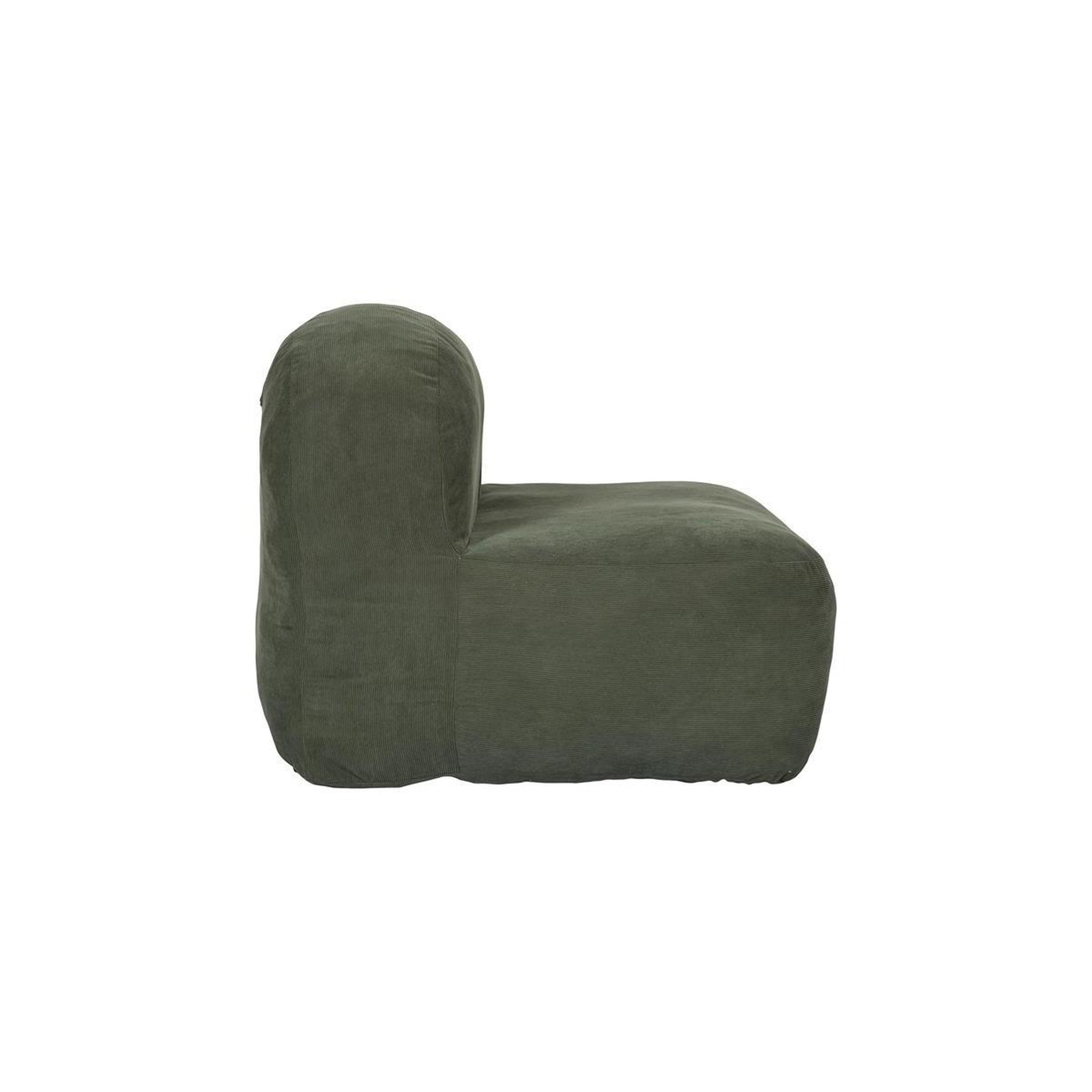 Voir la diapositive 3 : The Home Deco Factory Fauteuil compressé côtelé  jules  85cm vert