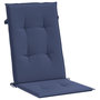 Voir la diapositive 4 : VIDAXL Coussins de chaise a dossier haut lot de 2 bleu marine tissu