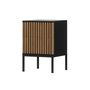 Voir la diapositive 6 : BEST MOBILIER Savanna - table de chevet - effet bois et noir - 40 cm