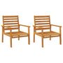 Voir la diapositive 2 : VIDAXL Fauteuil de jardin lot de 2 66,5x65x81 cm bois massif d'acacia