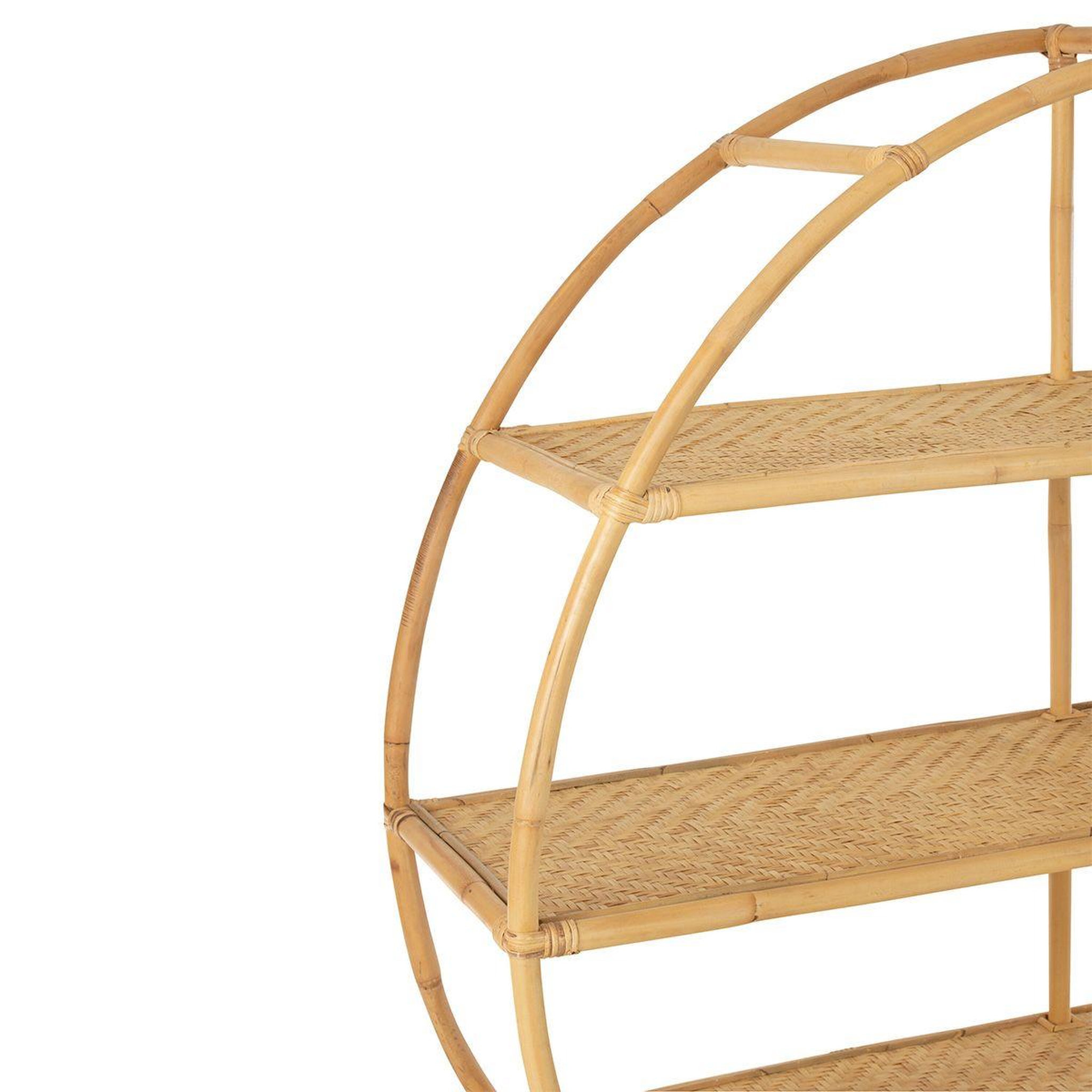 Voir la diapositive 4 : J-LINE Etagère design en rotin  nela  150cm naturel