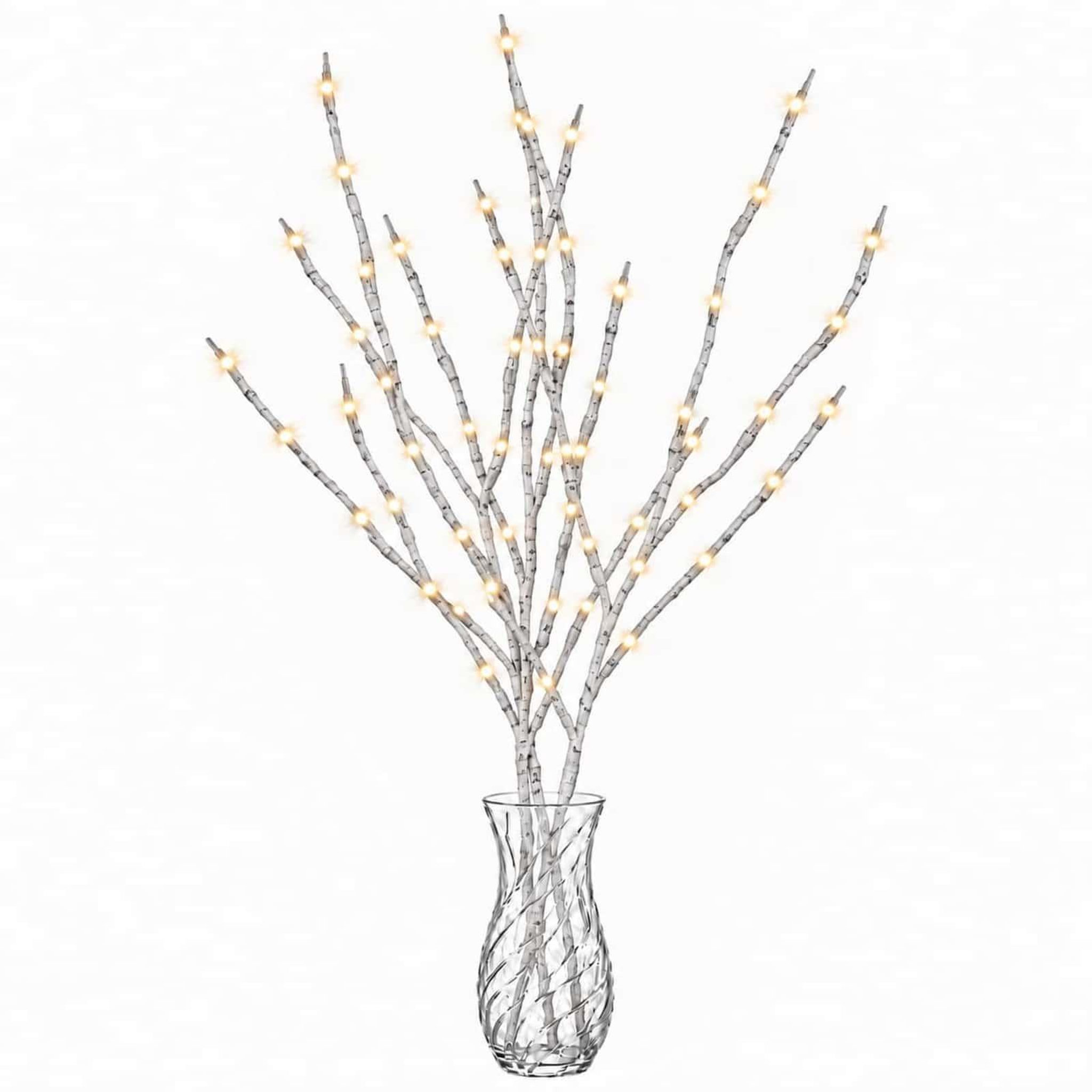 Voir la diapositive 4 : VIDAXL Branche de cuivre LED de decoration de Noël 3 pc Blanc 62 cm