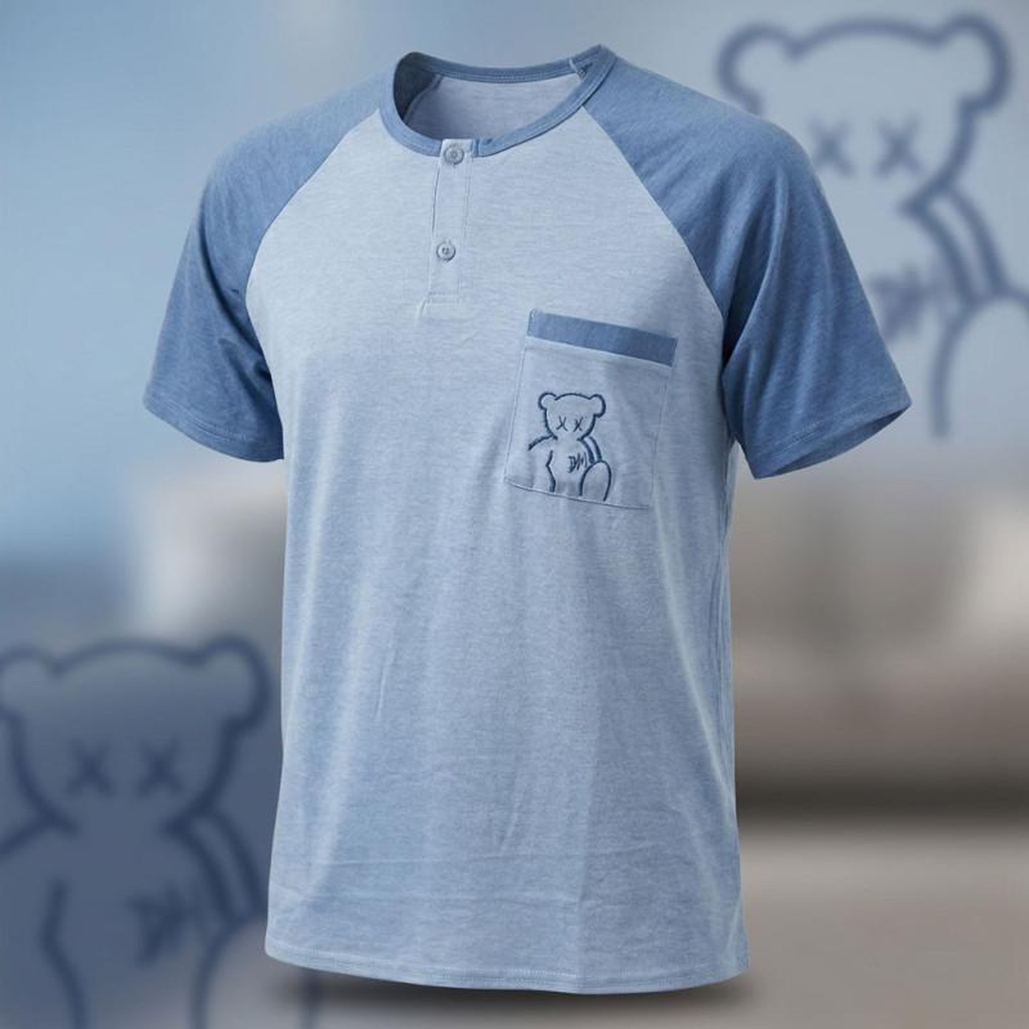 Voir la diapositive 3 : OZABI OZABI Ensemble Pyjama Pyjama Court Homme Coton