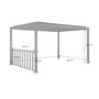 Voir la diapositive 3 : SWEEEK Pergola bioclimatique aluminium et acier 4x3m + bar 3m anthracite Palace