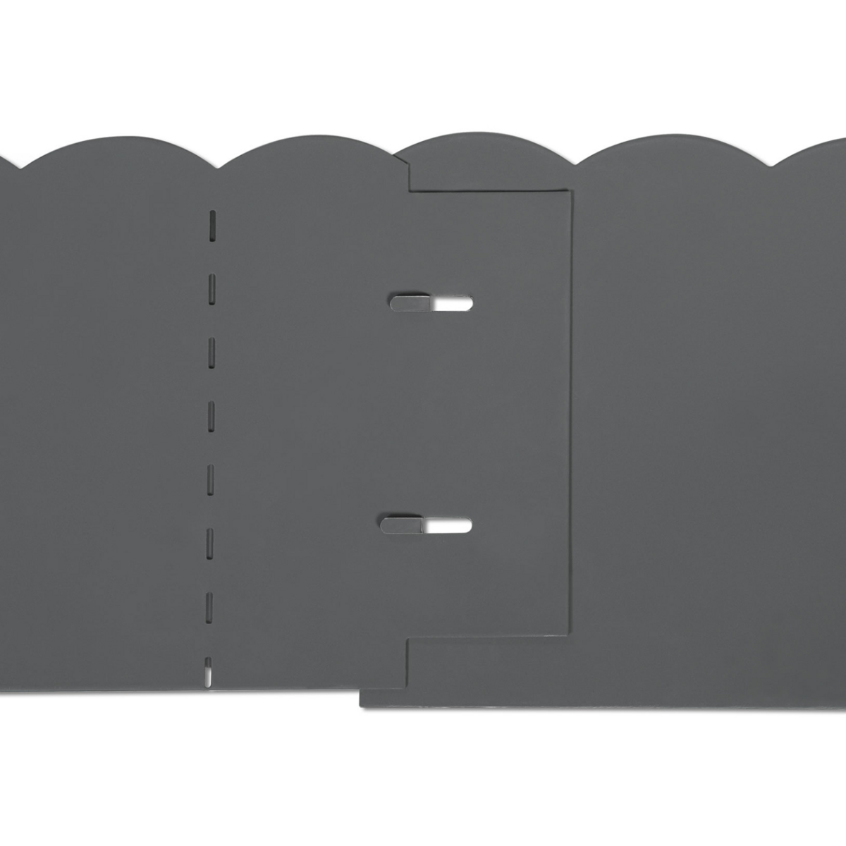 ID MARKET Bordurette de jardin x5 acier gris anthracite vague flexible L. 5 x H. 0.16 M