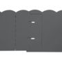 Voir la diapositive 4 : ID MARKET Bordurette de jardin x5 acier gris anthracite vague flexible L. 5 x H. 0.16 M