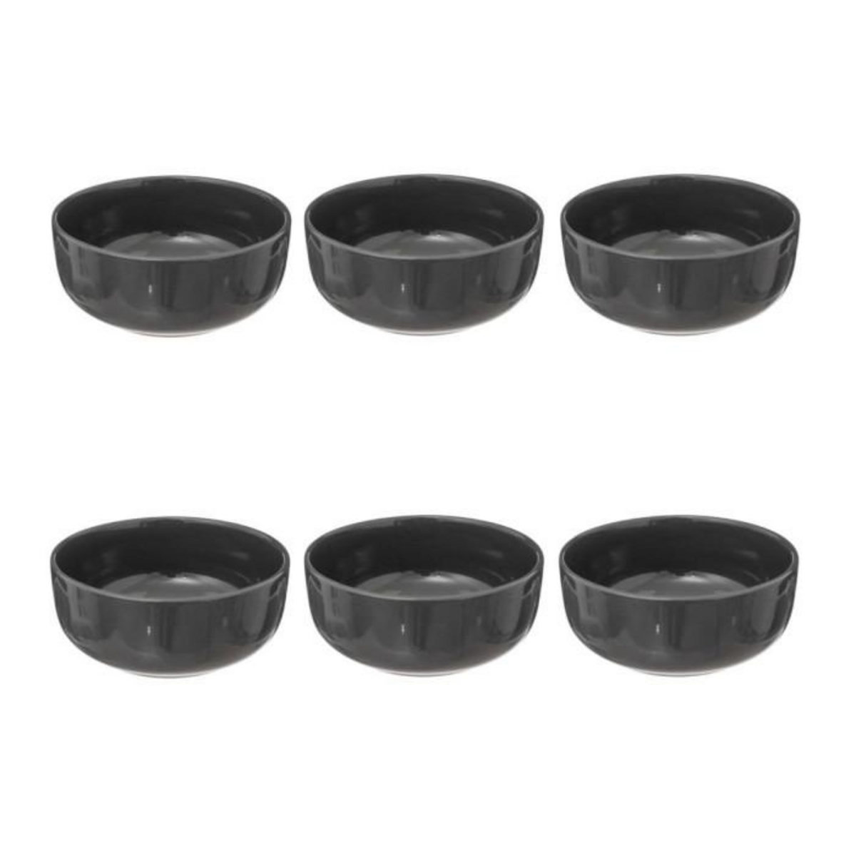 SECRET DE GOURMET Lot de 6 Coupelles  Marie  15cm Gris