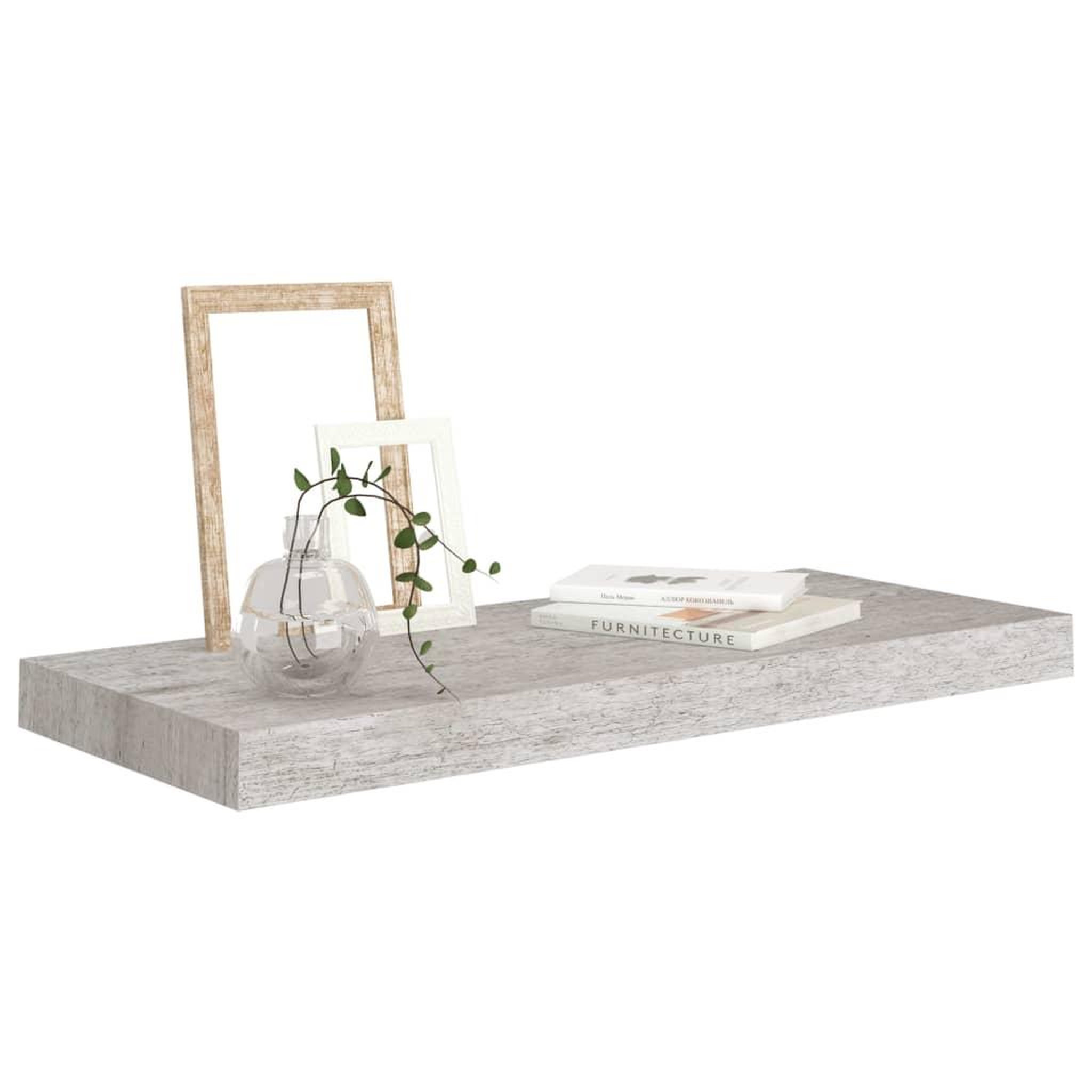 Voir la diapositive 3 : VIDAXL Etageres murales flottantes 4 pcs gris beton 60x23,5x3,8 cm MDF